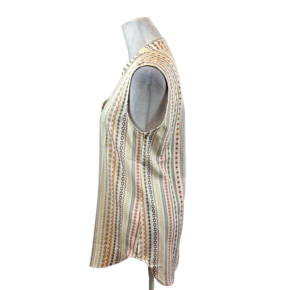 Brand new with Tags Timeson Brand V Neck Sleeveless Blouse Boho Print Small - Picture 5 of 12